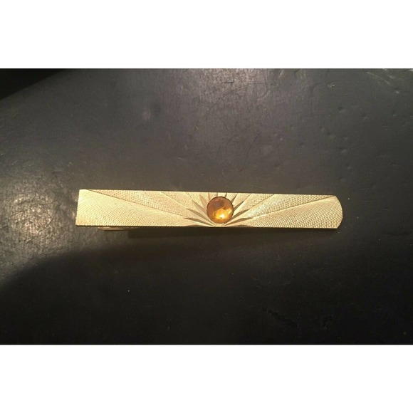 VTG Gold Tone 2 1/4" Tie Bar - Picture 1 of 2